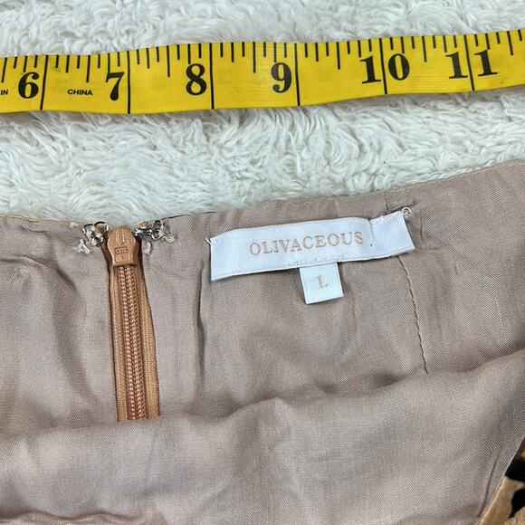 Olivaceous leopard print tiered ruffle skirt, size L - Picture 6 of 8